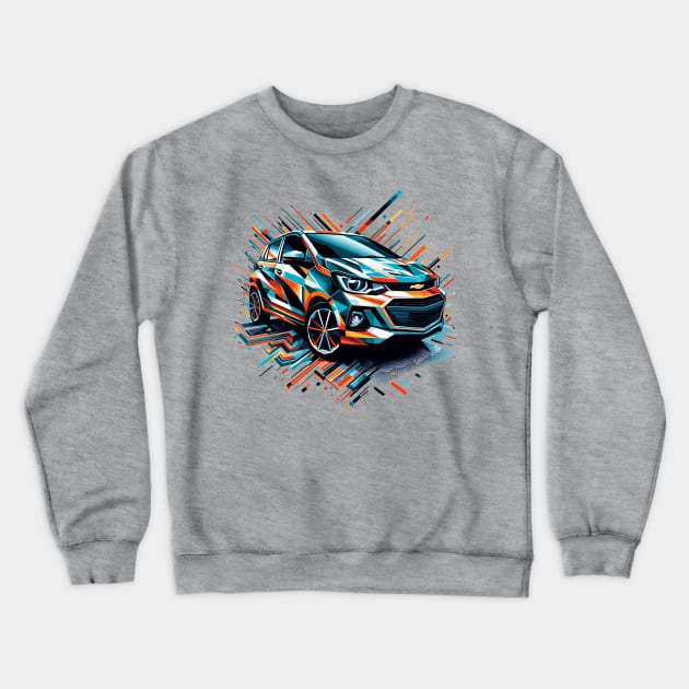 Chevrolet Spark Crewneck Sweatshirt by Vehicles-Art